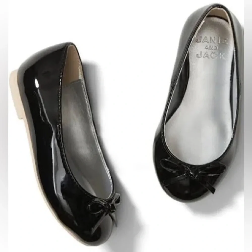 JANIE AND JACK PATENT BOW BALLET FLAT SIZE 11